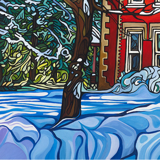 #186 – Maison rouge en hiver