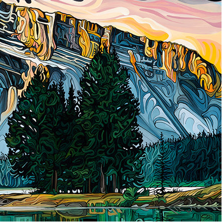 #266 – Crépuscule sur les sommets des montagnes