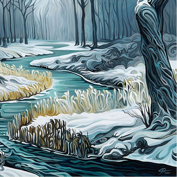 #288 – Rivière tranquille en hiver